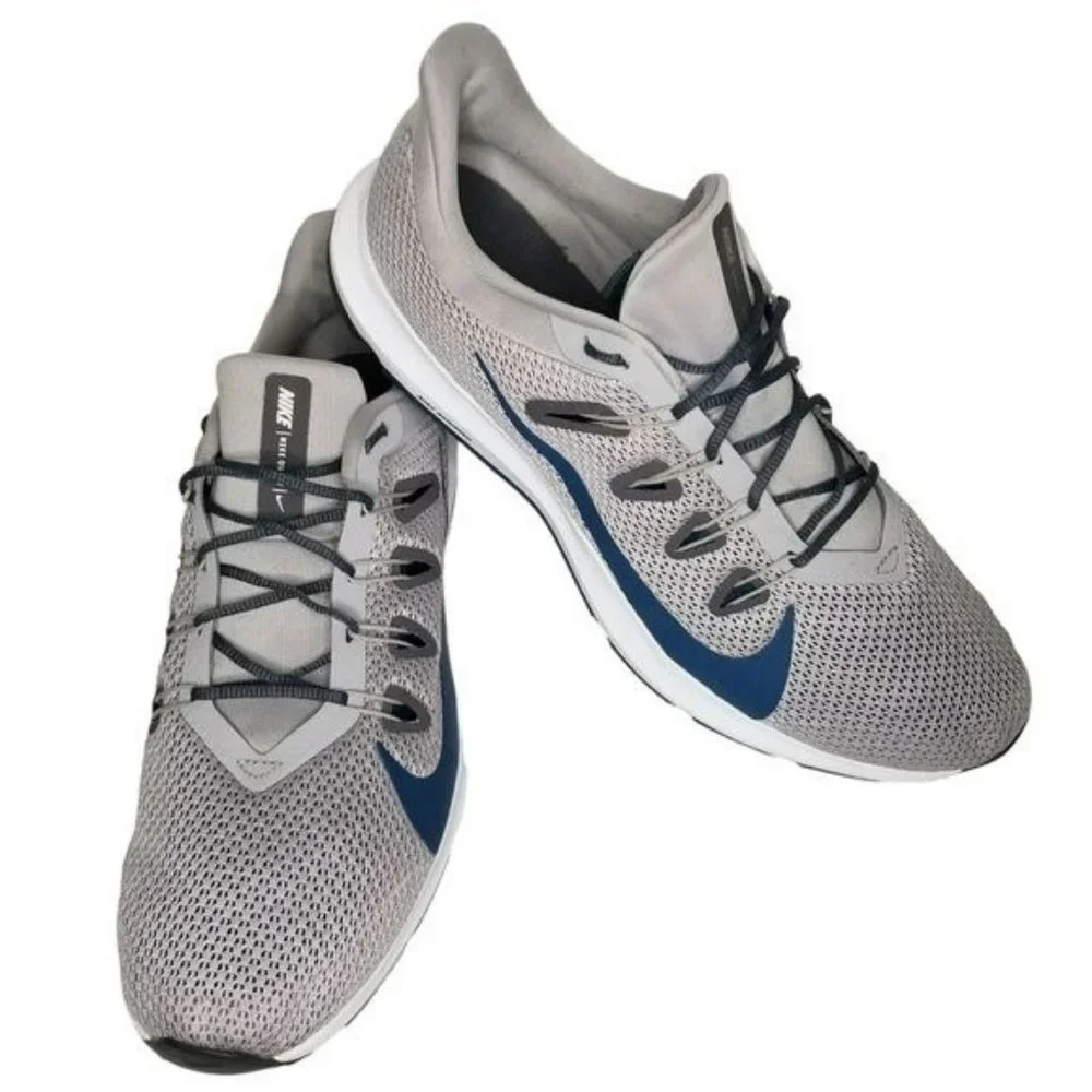 Nike Quest Gray Blue Running Shoes Men's Size 14 - Picture 1 of 12